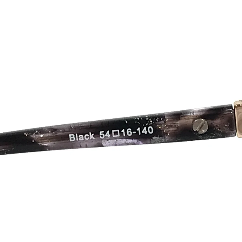 Dicaprio Eyeglasses Frames DC 361 Capri Black Gold Cat Eye Crystals 54-16-140